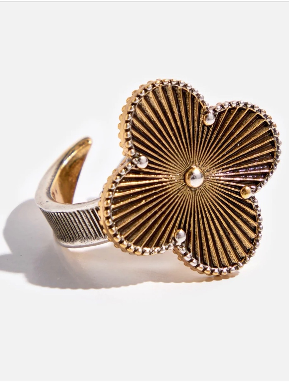 New Katia Designs ALL IS WELL CLOVER ADJUSTABLE RING size S (5-7)